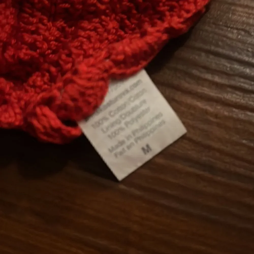Red Crochet Medium Size Bathing Suit - Excellent Conditoon Red Bikini